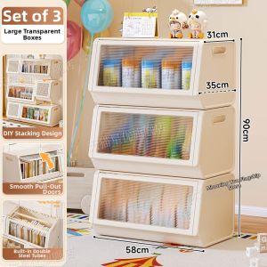 XINGYOU | Plastic Children Storage Box for Toys Snacks and Clothes