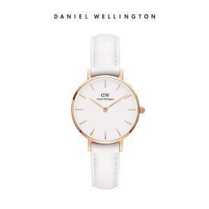 Daniel Wellington | Đồng hồ nữ Petite mặt 28mm dây da màu vàng hồng đá quý phong cách sang trọng nhẹ nhàng