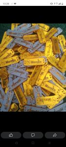 Isi 50pcs Label Akrilic hijablabel gamislabel baju