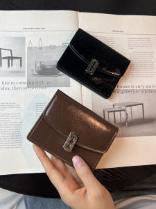 กระเป๋าสตางค์สตางค์สั้นแบบยูนิเซ็กซ์สไตล์เกาหลี กระเป๋าใส่บัตรแบบมีซิปหลายชั้น กระเป๋าสตางค์แบบมีซิปสำหรับใส่เหรียญ