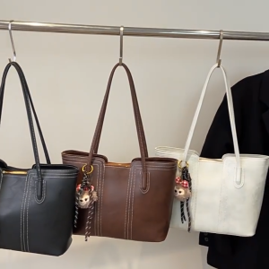 [TẶNG CHARM CHUỘT] Túi tote da cao cấp dáng công sở đi học đi làm đi chơi đề vừa giấy A4 Thanhthushop68 082