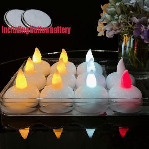 6/1Pcs Floating LED Tea Light Flicke Electronic LED Candle Battery Powered Floating On Water Tealight For Wedding Home Decor