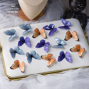 Elegant Butterfly Edge Clip Hair Accessories Vintage Style Bridal Headwear Crystal Embellished Duckbill Clip Forest System