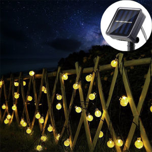 Solar Bubble Balls String Lights Outdoor Waterproof Lights Patio Holiday Party Garden Wedding Easter Decoration