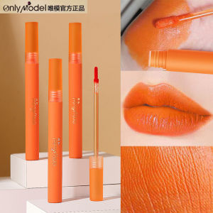 Bright Orange Color Lip Glaze Carrot Matte Velvet Liquid Lip Gloss Easy to Apply Lasting Lipstick Korea Lips Makeup Cosmetics