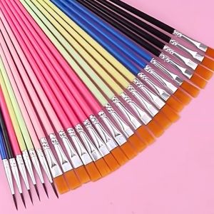 Set 6/10 cọ vẽ tranh màu macaron chuyên dụng cho màu nước goauche acrylic sơn dầu