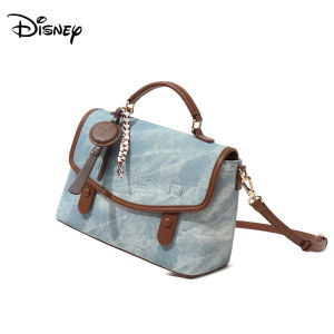 Disney exclusive! Womens Denim Crossbody Bag|Summer Refreshing Washed Denim Color|Embroidered Mickey Avatar Cute Womens Bag