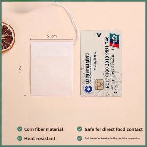 Food Grade Corn Fiber Tea Bag Filter Bag Disposable Tea Leaf Bag Seasoning Spice Bag for Brewing Tea And Cooking