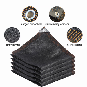 50% Black Shade Cloth with Grommets Durable Mesh Tarp Sunblock Shade Mesh Tarp for Pergola Greenhouse Plants Growing