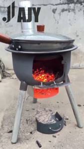 (Durable) Wood Fired Charcoal Stove - Versatile For Home Cooking Barbecuing Camping And Picnics