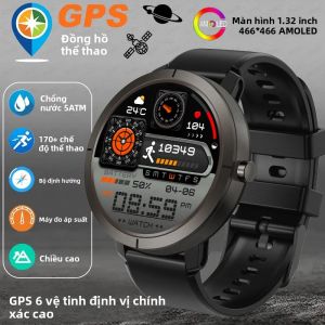 Đồng Hồ Thông Minh Thể Thao GPS Tần Số Kép Chống Nước 5ATM 170+ Chế Độ Màn Hình AMOLED 1.32 La Bàn Gọi Bluetooth Dành Cho Nam & Nữ