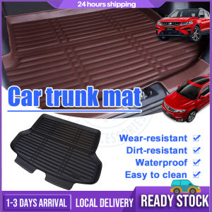 Premium Quality PU Leather Car Rear Boot Cargo Floor Mats Proton X50 / X70 Trunk Mat Pad Leather Car Compartment Carpet Leather Protector Car Accessories Car Mat 汽车后备箱货物垫