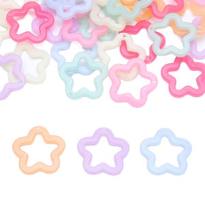 ลูกปัดอะคริลิคสีสันสดใสห้าแฉกดาว20ชิ้น30มม. สำหรับทำเครื่องประดับทำเครื่องประดับสร้อยคอ DIY สร้อยข้อมือต่างหู