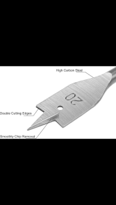 3/4" High-Speed Steel Wood Flat Drill Bits – Precision Hole Boring for Woodworking