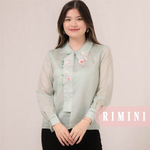 RIMINI - Atasan Perempuan Kemeja Formal Pastel Katun Halus XS-3XL -XianlunTop 85932