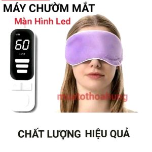 Máy Chườm Ấm Mắt Thế Hệ Mới Chỉnh Nhiệt Độ Thời Gian Hẹn Giờ Bằng Màn Hình Led. tặng 3 miếng thảo dược