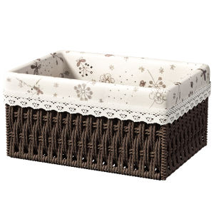 Rattan Storage Basket Organizer