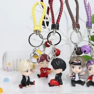 Gantungan Kunci BTS KPOP Keychain Mini Doll Jungkook Suga RM BTS Mini Figure Topper Hiasan Kue