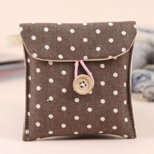 กระเป๋าใส่แผ่นซับเลือดประจำเดือนแบบพกพาสำหรับการเดินทาง ผ้าฝ้ายลินิน สไตล์เรียบง่าย ขนาดเล็ก น้ำหนักเบา ใส่ได้หลายชิ้น