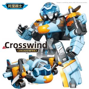 Transforming Galaxy Detective Robot Airplane Super Speed Falcon Six-In-One Toy Gift for Kids Toddler Plaything Assembly Model