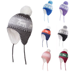 Deer Hat for Girls Infant Pom Pom Beanie Kid Winter Hats Toddler Cap Knit Warm Beanies Caps for Baby Boys Girls