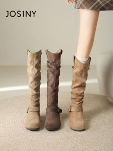 Josiny | Vintage Summer Dress Match Slim Stackable Womens Long Boots