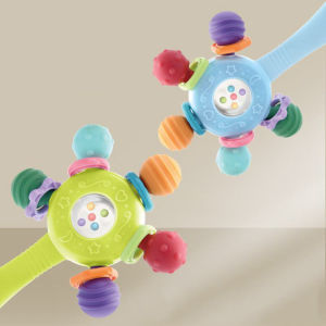 ลูกบอลแมนฮัตตันเด็ก การฝึกจับเด็ก ของเล่นผ่อนคลาย กระดิ่งเรียกเข้า เพลงหมุนได้ ไม้กายสิทธิ์สําหรับเด็ก