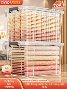 XINGYOU | Transparent Reinforced Large Capacity Storage Box for Clothing and Toys