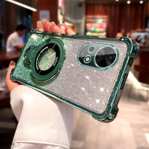 Huawei Nova14 Case Silicone Female Fashion Bracket Lanyard Magnetic Absorption Full Cover Lens Anti-Fall Soft Shell Protective Cover