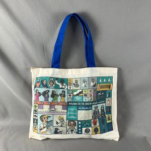 Cute Comic Canvas Bag Large Capacity Casual Shopping Bag Spring Summer Small Design Eco-friendly Cloth Bag