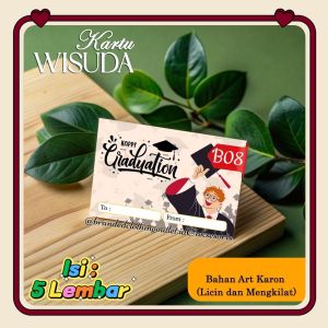 (5PCS) KARTU UCAPAN WISUDA AESTHETIC / KARTU UCAPAN BUKET / KARTU UCAPAN HADIAH WISUDA / GREETING CARD GRADUANTION / GIFT CARD / KUW8317