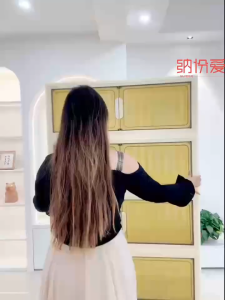 VISION 62/92cm Large Foldable Wardrobe Cabinet Wheels Plastic Organizer- Magnetic Door Storage Cabinet for Clothes Toys