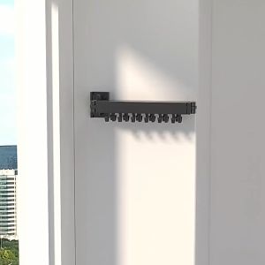 3STEP 114CM Jemuran Dinding Lipat Jemuran Aluminium Gantung Jemuran Baju Dinding Jemuran Lipat Serbaguna Jemuran Gantung Praktis