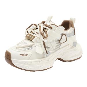 Josiny | Breathable Thick Platform Dad Shoes Female Increased Height