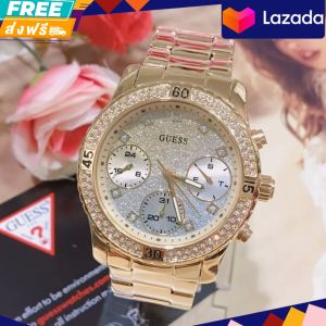 นาฬิกาข้อมือผู้หญิง GUESS Confetti Crystal Glitter Dial Ladies Watch  ขนาด 38 mm.