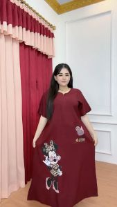 Quella fashion store daster karakter terbaru ld 115-120cm bahan rayon premium busui