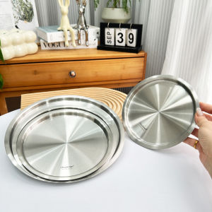 Universal round Cover 18/10 Stainless Steel Flat Lid Food Preservation Kitchen Cooking Utensils Chockmen Brand