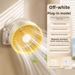 [China Plug Without Adapter] Portable Wall Mount Fan for Kitchen and Bathroom Cooling