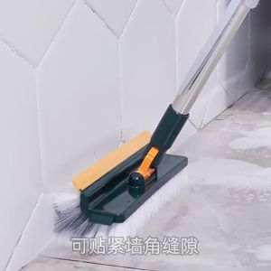 Chổi Chà Sàn Nhà Tắm Chà Sàn Đa Năng 2 Trong 1 Cây Gạt Nước Sàn Nhà + Đầu Sợi Cước Bàn Chải Vệ Sinh Tiện Lợi Đa Năng
