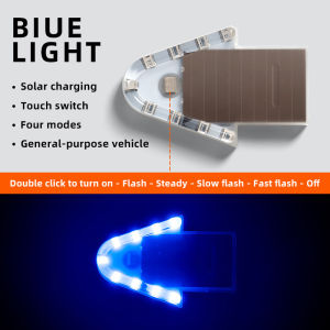 KEVANLY | 1PCS Solar Power Motorcycle Front Rear Decorative Light Arrow-Shaped LED Safety Warning Strobe Light Colorful Turn Signal Lamp