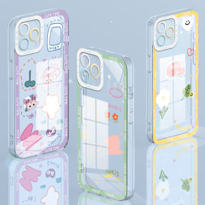 Casing Vivo V21E Y73 2021 Case vivov21e Girls Lovely Original Shockproof Simple Beautiful Flower Crystal Soft Casing Full Cover Camera Protection Transparent Cellphone Case