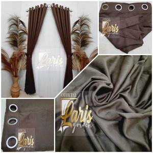 Gorden Motif Polos Embos Serat Blackout Import 85% Jendela Ruang Tamu Pintu Kamar Mewah Minimallis