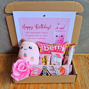 ✨ Simple Milktea Strawberry Small Thoughtful Gift for Girlfriend Her Valentines