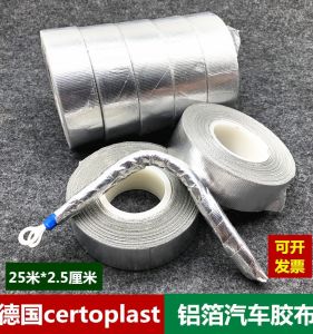High-Temperature Resistant Silver Aluminum Foil Tape Flame Retardant for Car Engine Compartment Air Conditioning Radiator Exhaust Pipe Oxygen Sensor