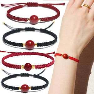 Vòng Tay Đôi Dây Đỏ May Mắn Chu Sa Tự Nhiên/Vòng Tay May Mắn Có Thể Điều Chỉnh Cho Cả Nam Và Nữ/Vòng Tay May Mắn Và Giàu Có Của Phật Giáo