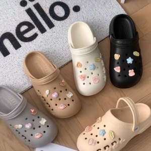 LICIA💥 รองเท้าหัวโต+ตัวติดรองเท้าลายการ์ตูน รองเท้าแบบสวม แฟชั่นสไตล์เกาหลี งานยางนิ่มเบาใส่สบาย💥SUNSB5