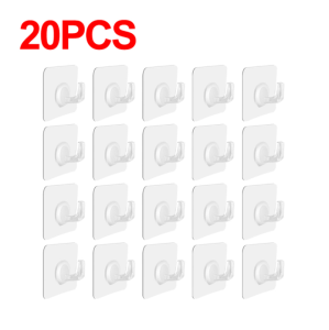5/10/20Pcs Self-adhesive hook Transparent door wall hook child heavy load rack Kitchen bathroom towel key rack Sticky hook