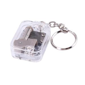Kids DIY Music Box Movement Keychain Handy Crank Musical Birthday Gifts Toy