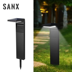 SANX Solar Garden Light Solar Powered Waterproof Led Light Outdoor Pathway Landscape Bollard Solar Lawn Lights For Yard Walkway