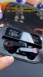 SUPER BASS ORI - HEADSET M19 Earbuds Wireless Earphone Bluetooth 5.3 Powerbank HiFi Bass Stereo Waterproof